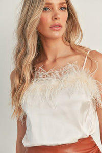Summer Breeze Feather Cami Top