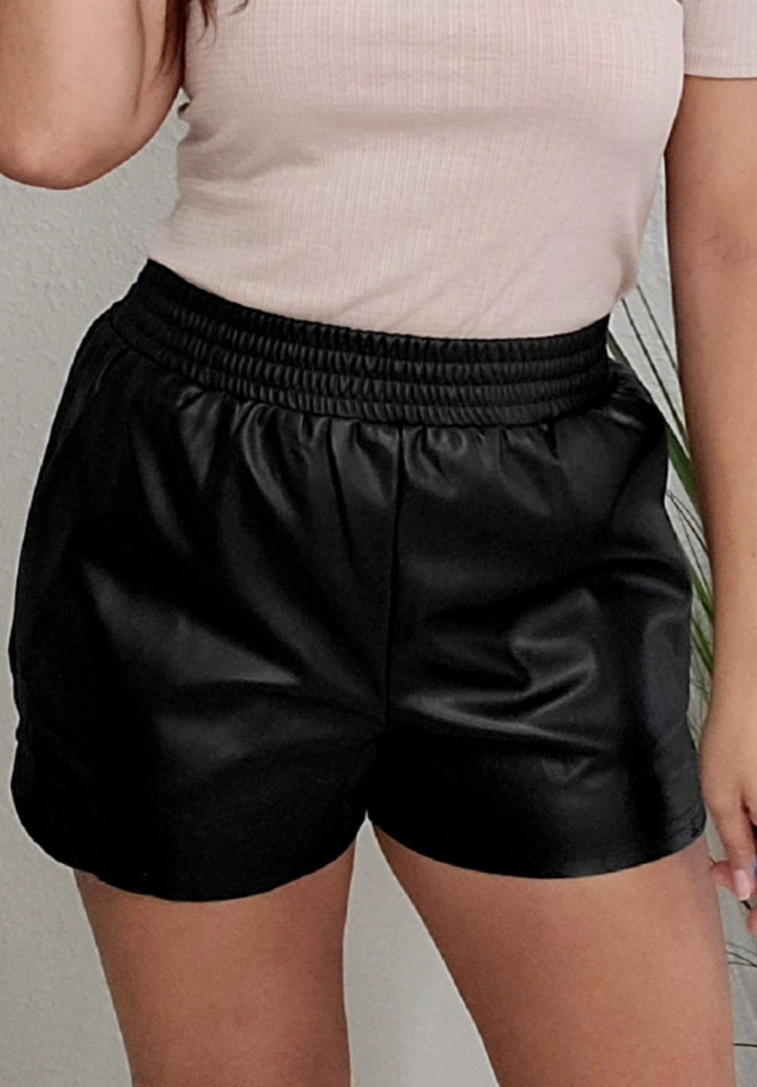 womens Faux Leather Shorts – Rose Vine Boutique