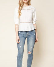 Load image into Gallery viewer, On A Cloud Peplum Top