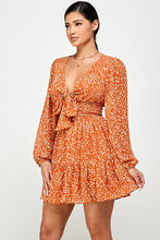 Load image into Gallery viewer, Flirty In Fall Ruffle Mini Dress