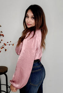 Rosé Long Sleeve Blouse