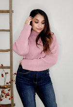 Load image into Gallery viewer, Make Me Blush Crop Sweater