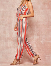 Load image into Gallery viewer, Stripe Print Jumpsuit